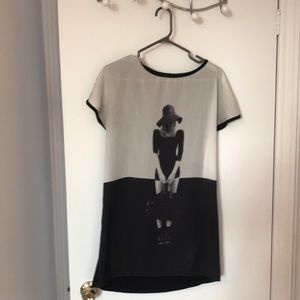 Zara long t-shirt tunic size M